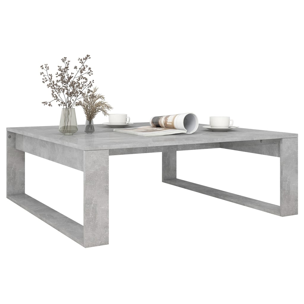 Table basse Gris béton 100x100x35 cm Bois d’ingénierie - Tables basses