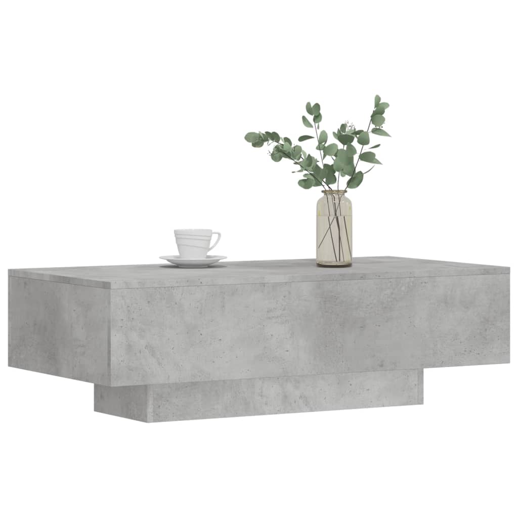 Table basse gris béton 100x49,5x31 cm bois d’ingénierie - Tables basses