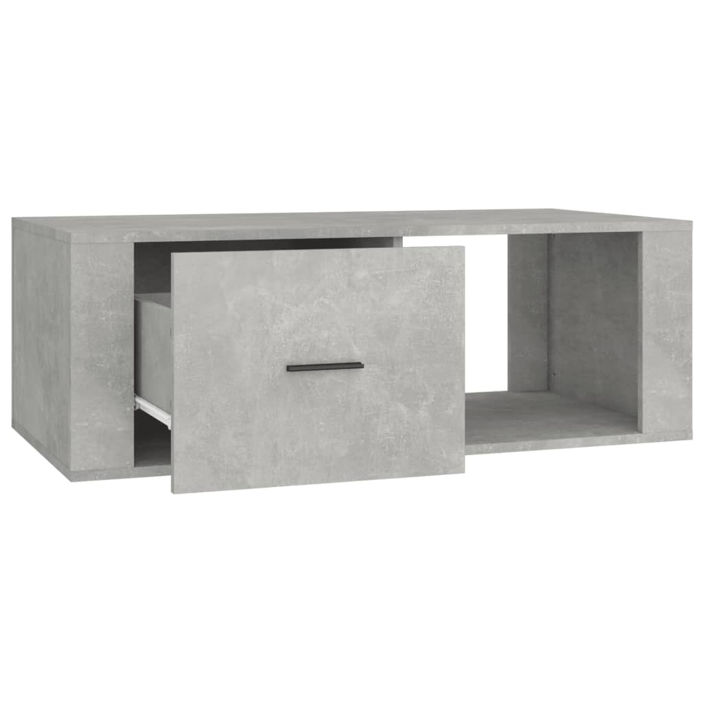 Table basse Gris béton 100x50,5x35 cm Bois d’ingénierie - Tables basses