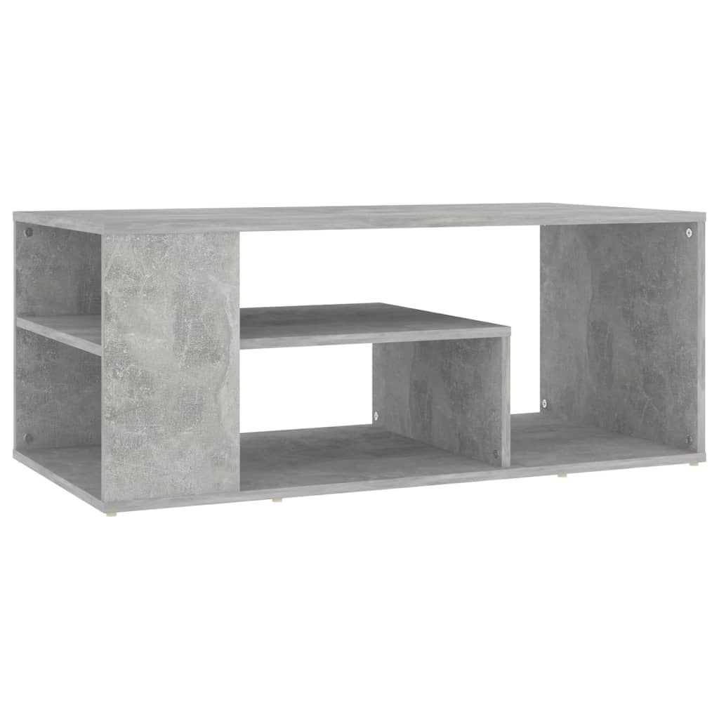 Table basse gris béton 100x50x40 cm bois d’ingénierie - Tables basses