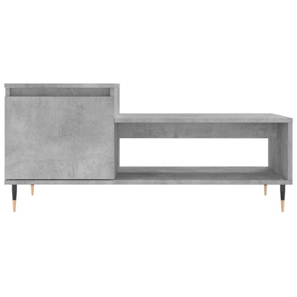 Table basse Gris béton 100x50x45 cm Bois d’ingénierie - Tables basses