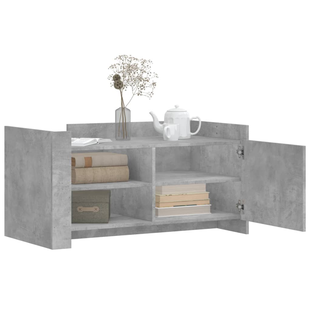 Table basse gris béton 100x50x50 cm bois d’ingénierie - Tables basses