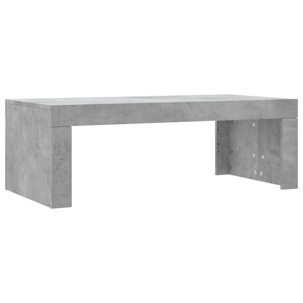 Table basse gris béton 102x50x36 cm bois d’ingénierie - Tables basses