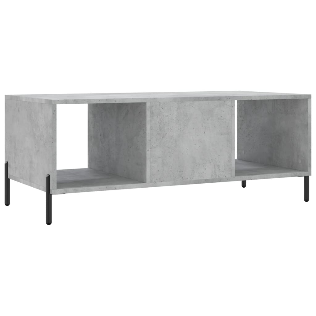 Table basse gris béton 102x50x40 cm bois d’ingénierie - Tables basses