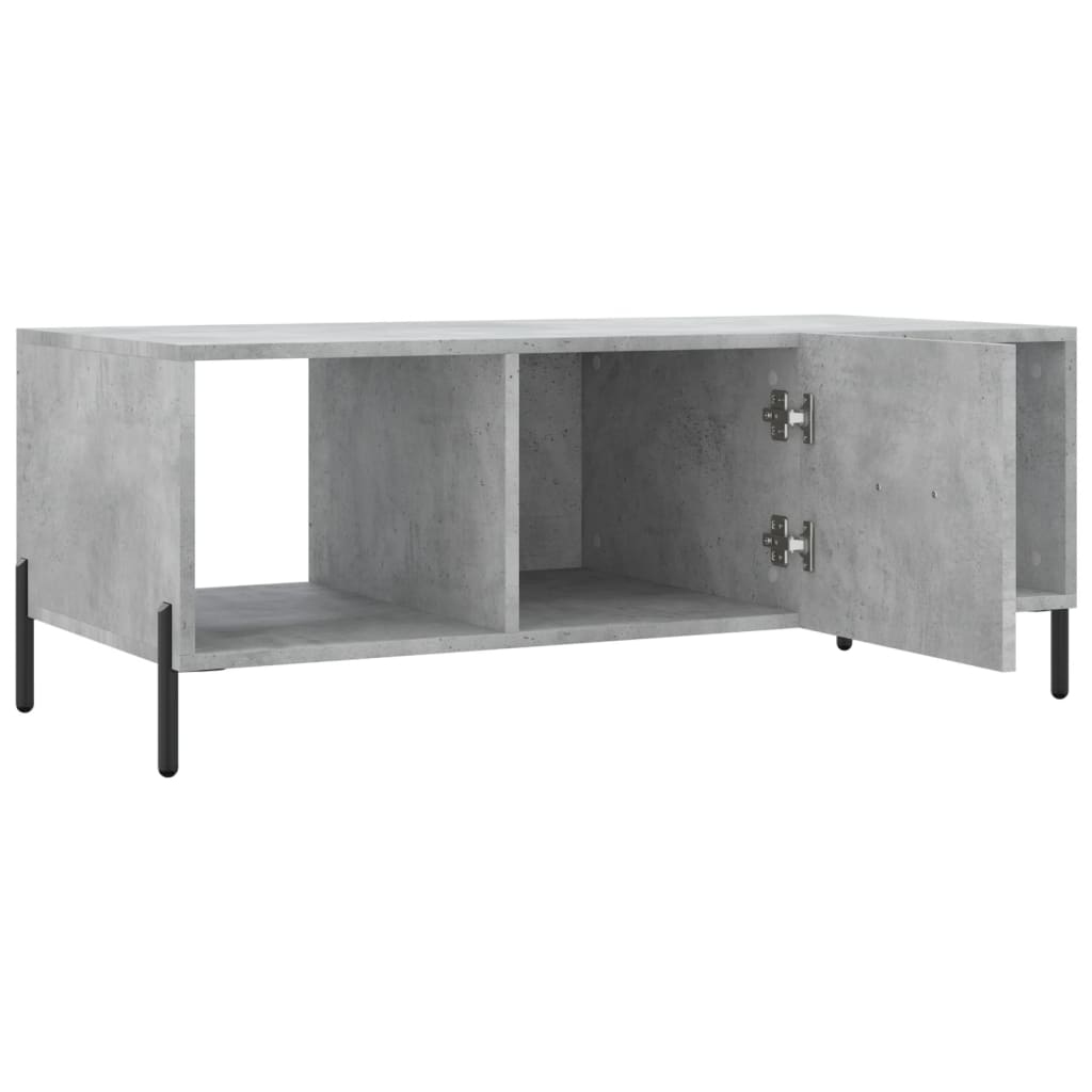 Table basse gris béton 102x50x40 cm bois d’ingénierie - Tables basses