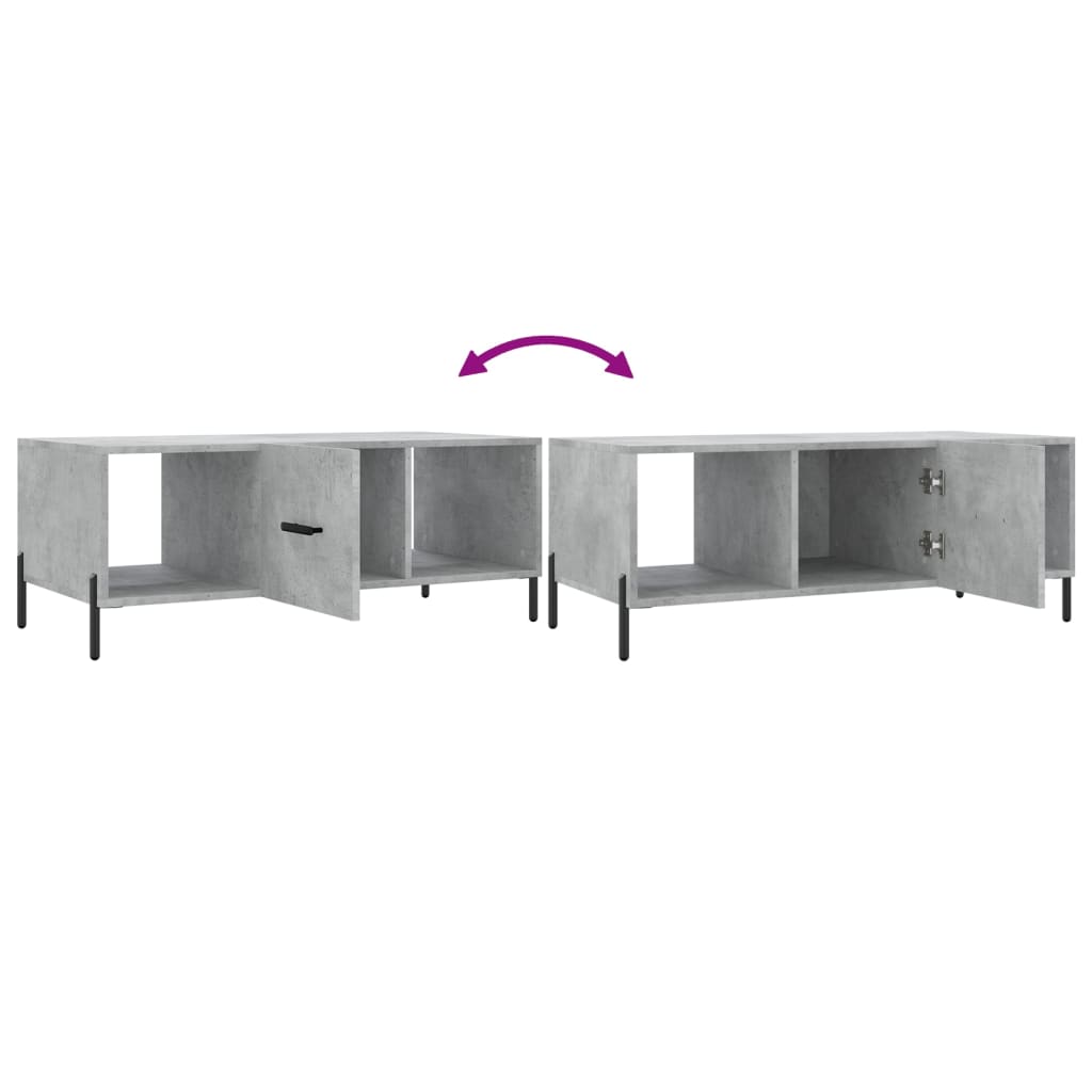 Table basse gris béton 102x50x40 cm bois d’ingénierie - Tables basses