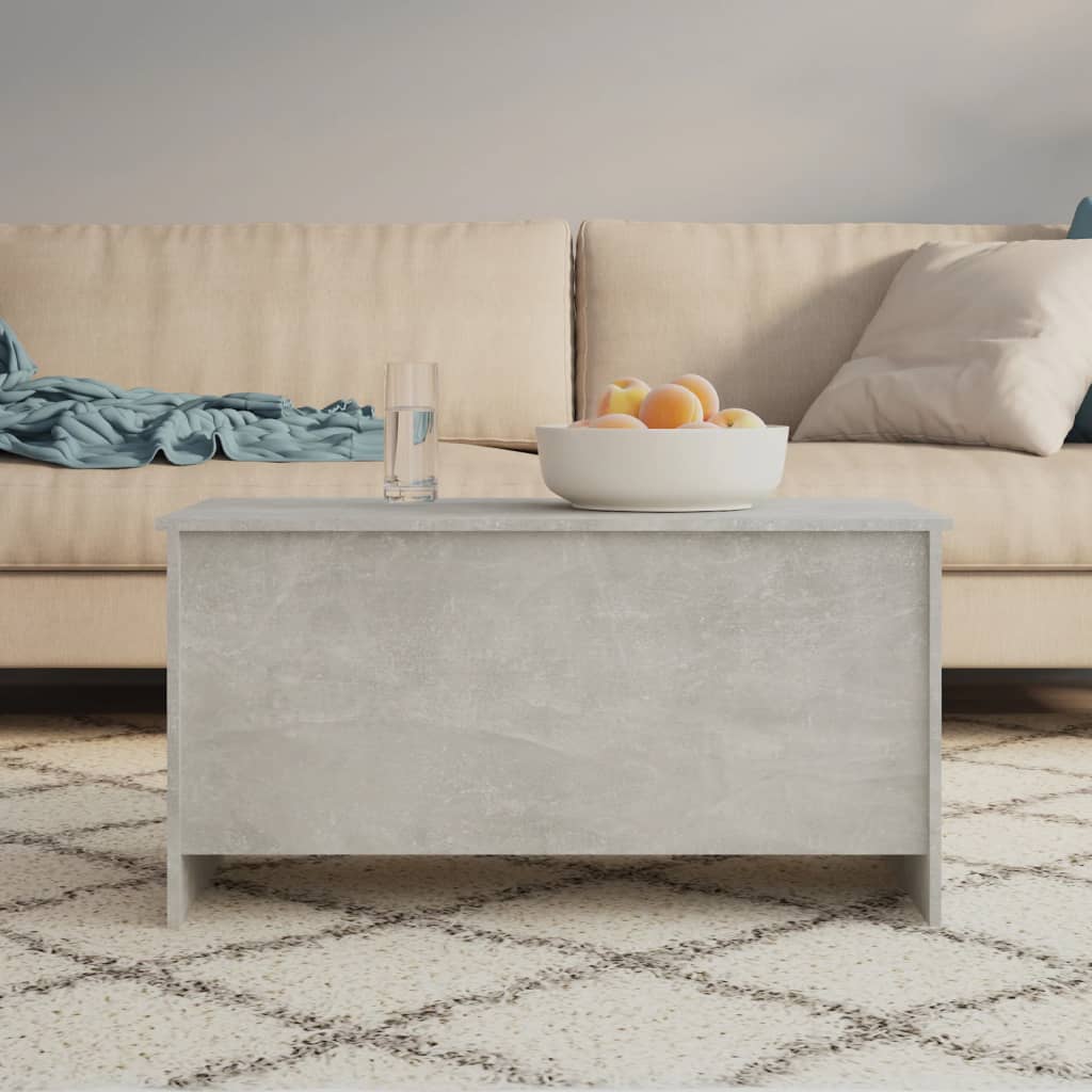 Table basse gris béton 102x55,5x52,5 cm bois d’ingénierie - Tables basses
