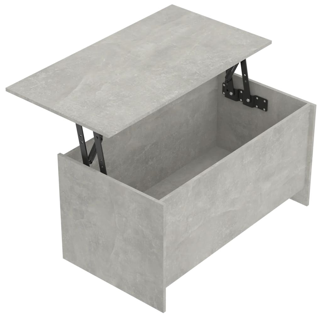 Table basse gris béton 102x55,5x52,5 cm bois d’ingénierie - Tables basses