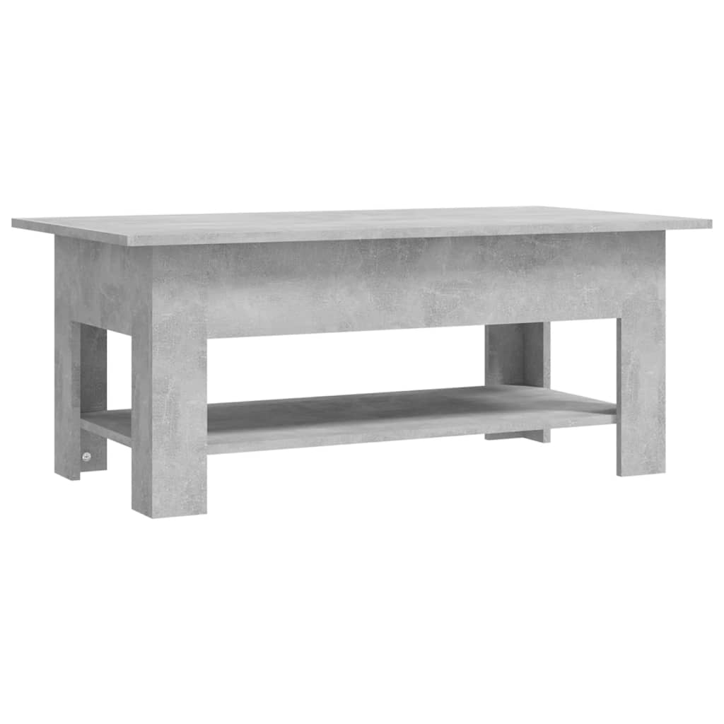 Table basse gris béton 102x55x42 cm bois d’ingénierie - Tables basses