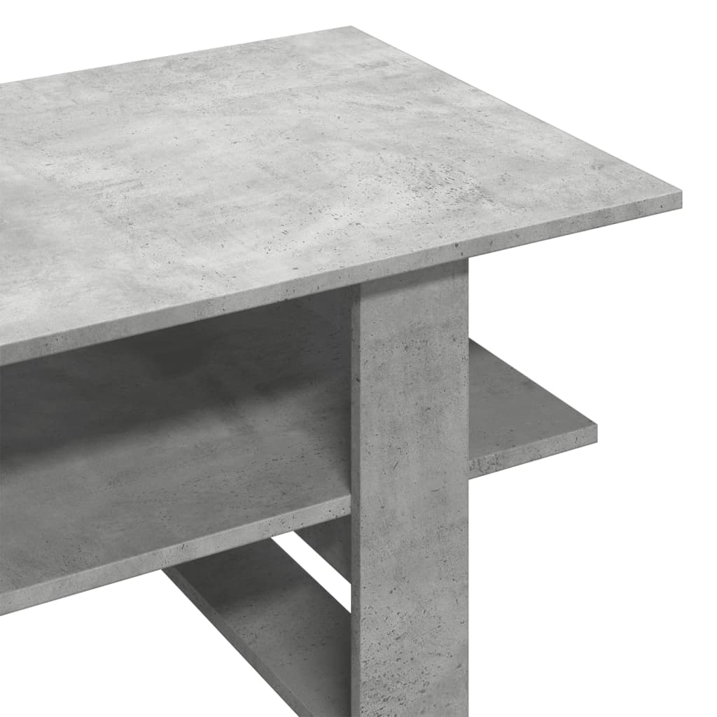 Table basse gris béton 102x55x42 cm bois d’ingénierie - Tables basses
