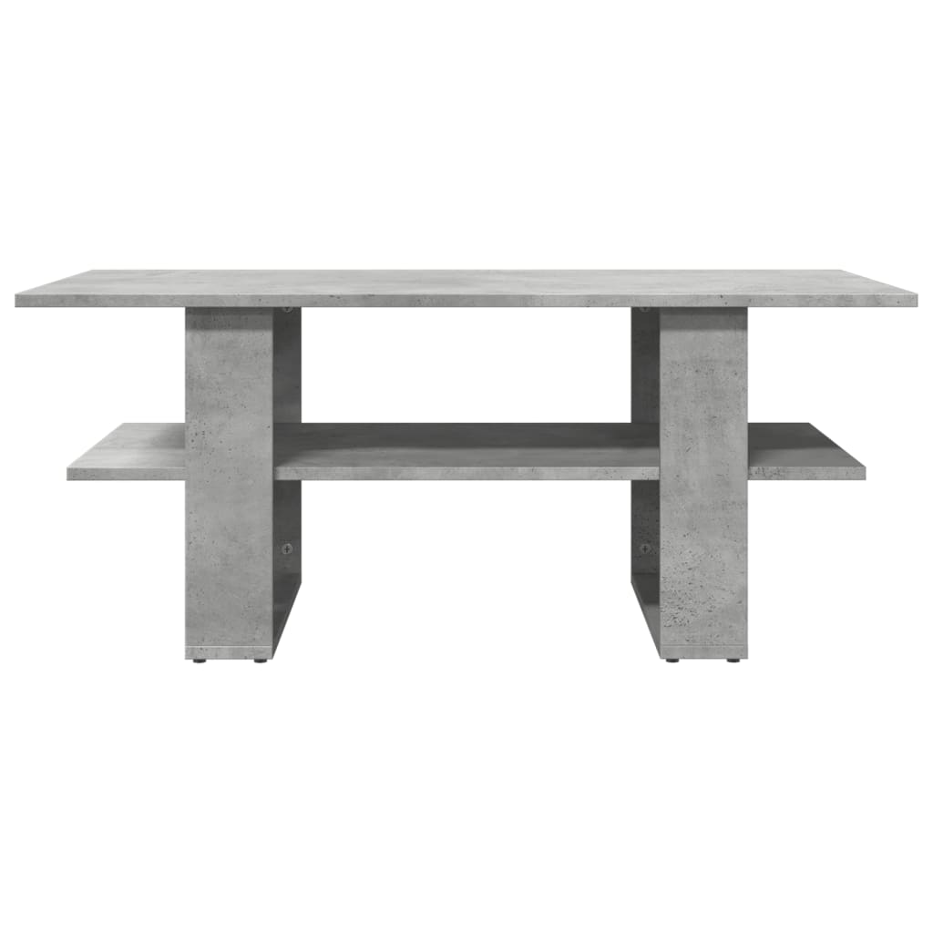 Table basse gris béton 102x55x42 cm bois d’ingénierie - Tables basses