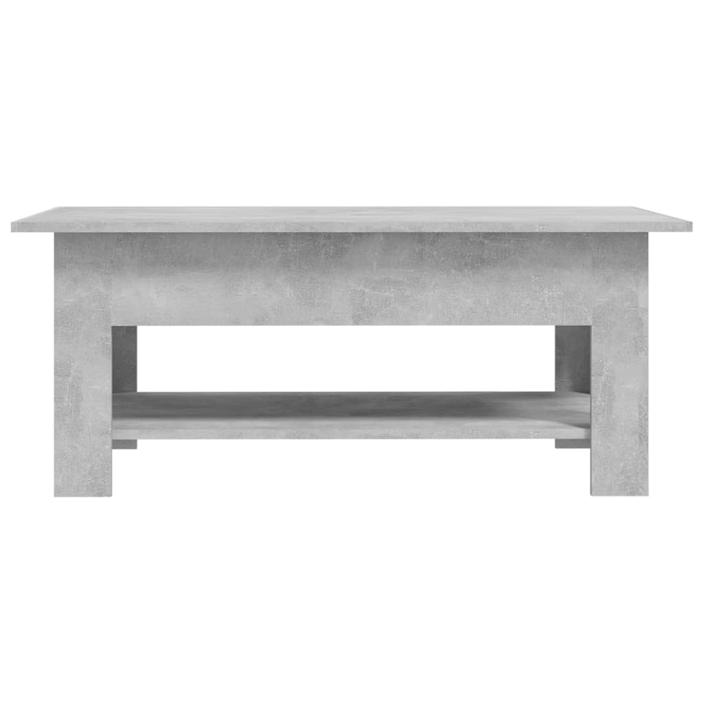 Table basse gris béton 102x55x42 cm bois d’ingénierie - Tables basses