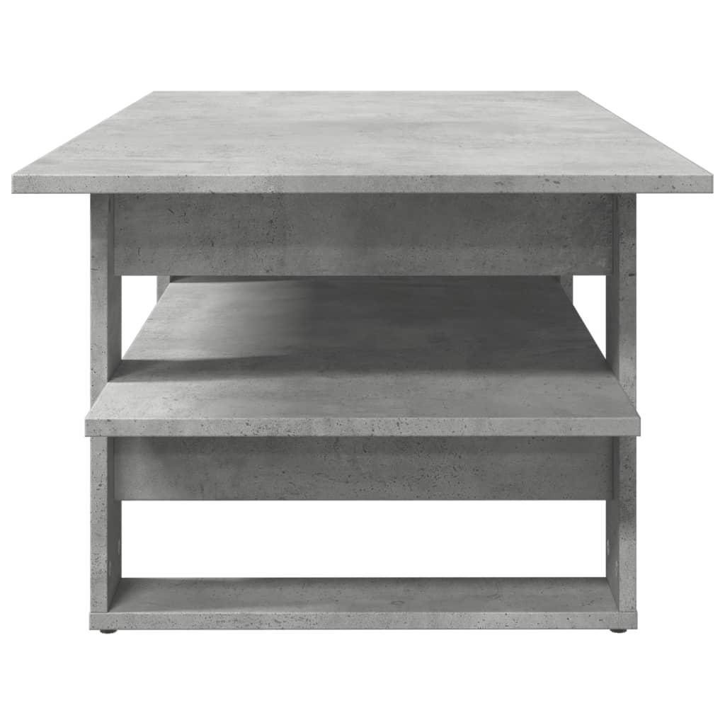 Table basse gris béton 102x55x42 cm bois d’ingénierie - Tables basses
