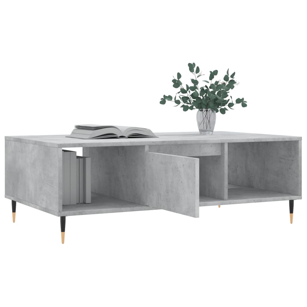 Table basse gris béton 104x60x35 cm bois d’ingénierie - Tables basses