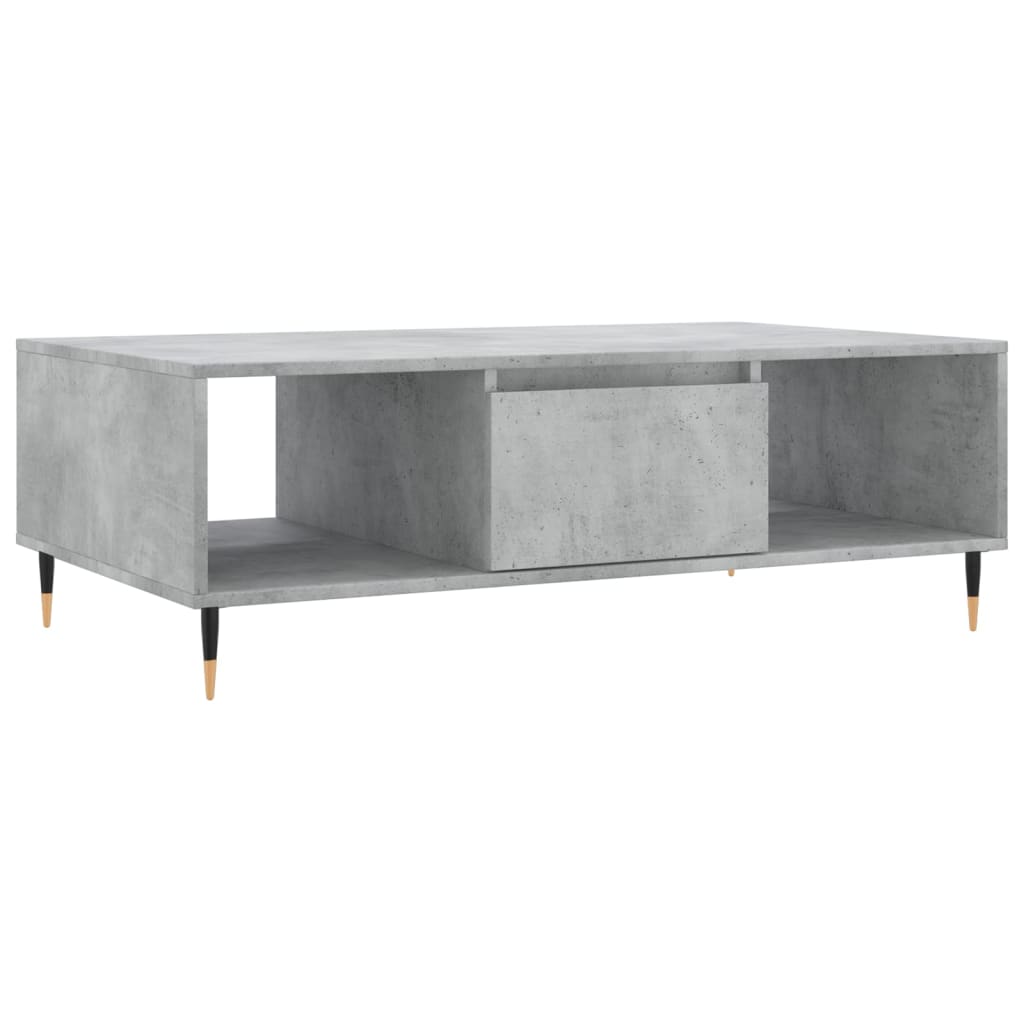 Table basse gris béton 104x60x35 cm bois d’ingénierie - Tables basses