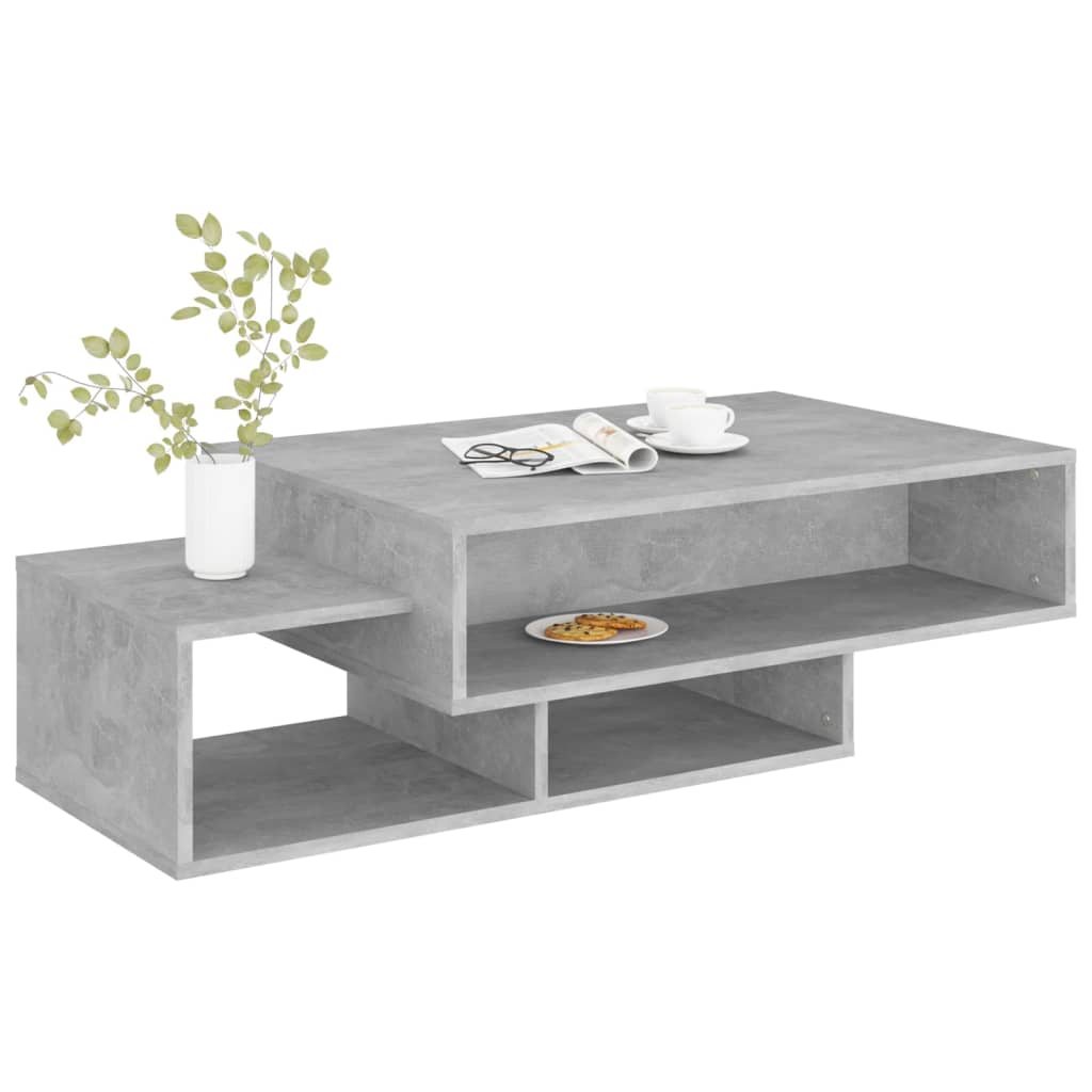 Table basse Gris béton 105x55x32 cm Bois d’ingénierie - Tables basses