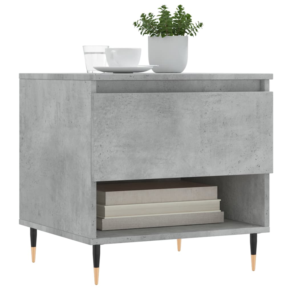 Table basse gris béton 50x46x50 cm bois d’ingénierie - Tables basses