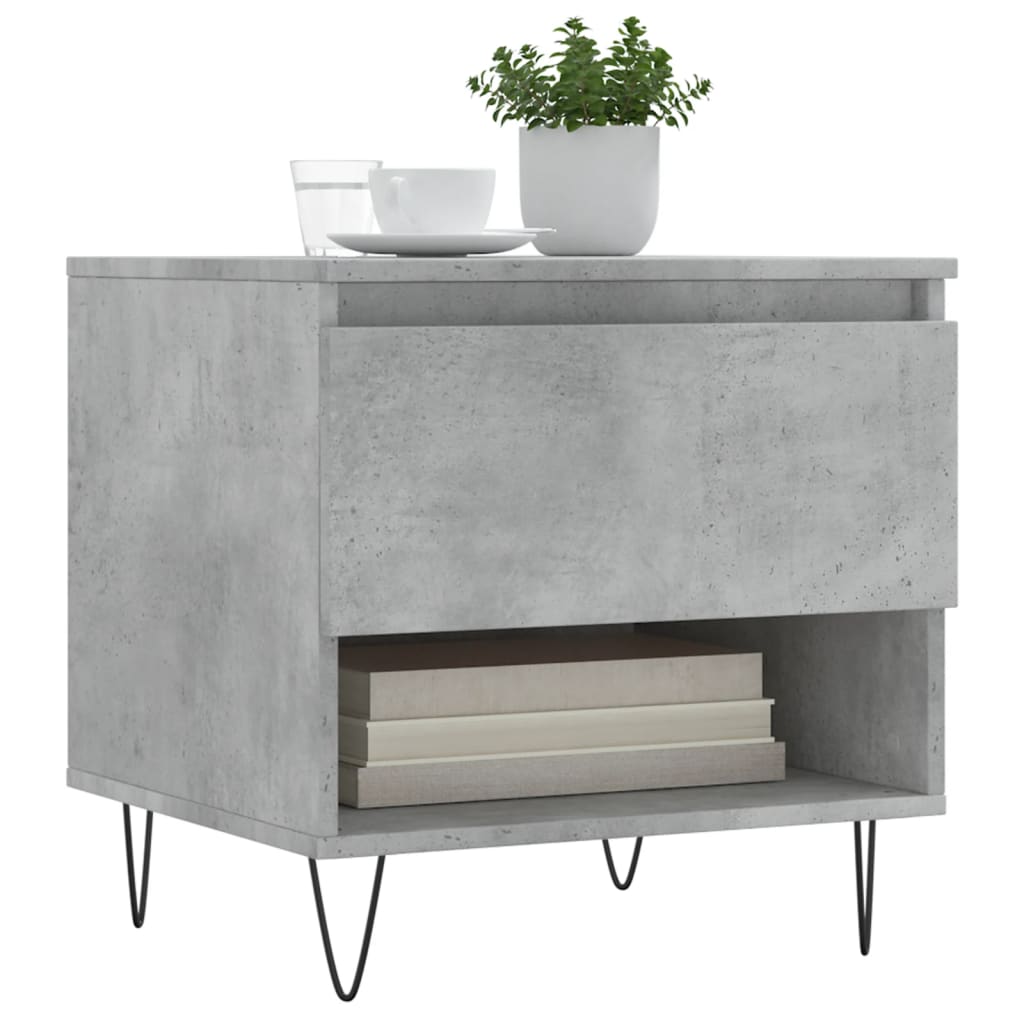 Table basse gris béton 50x46x50 cm bois d’ingénierie - Tables basses