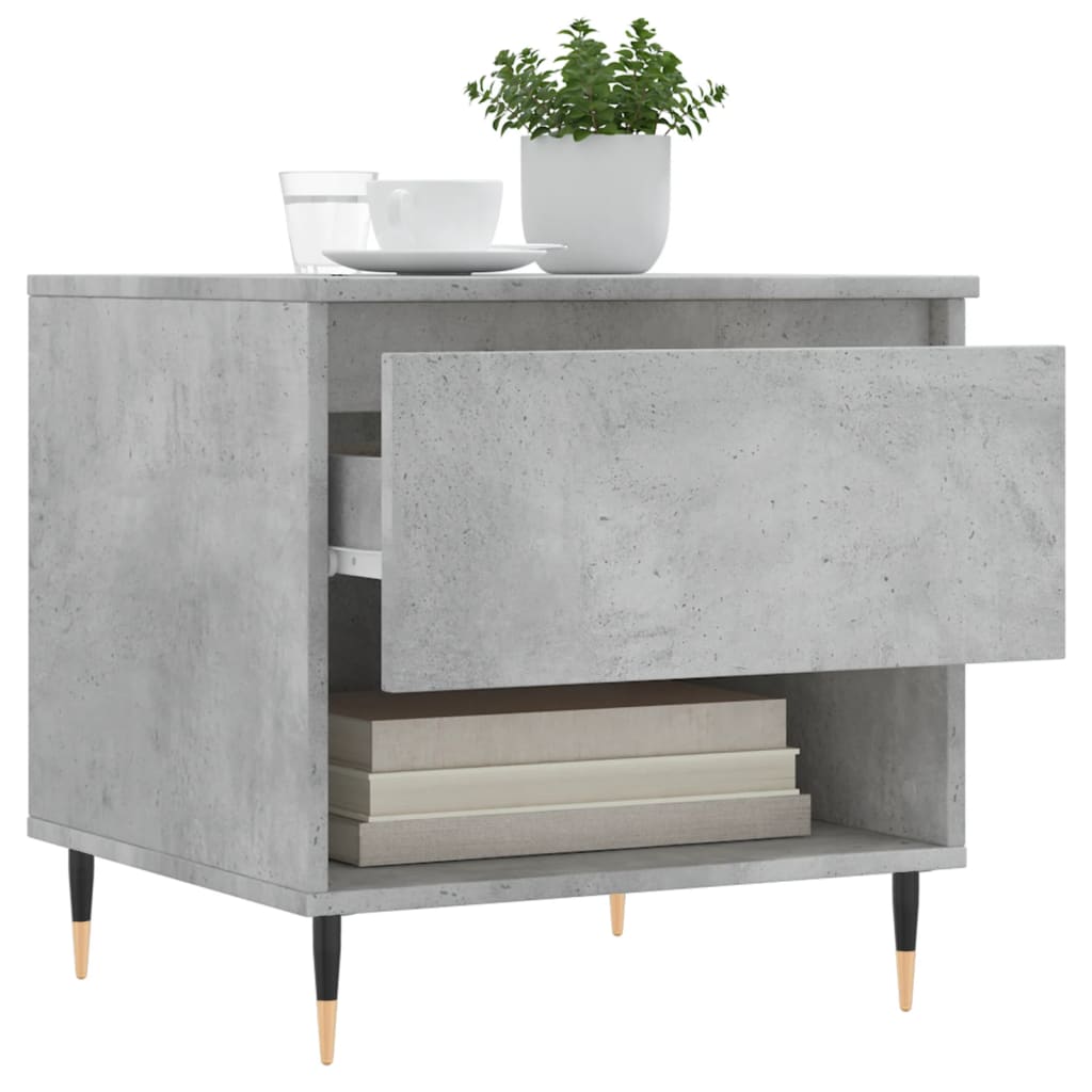 Table basse gris béton 50x46x50 cm bois d’ingénierie - Tables basses
