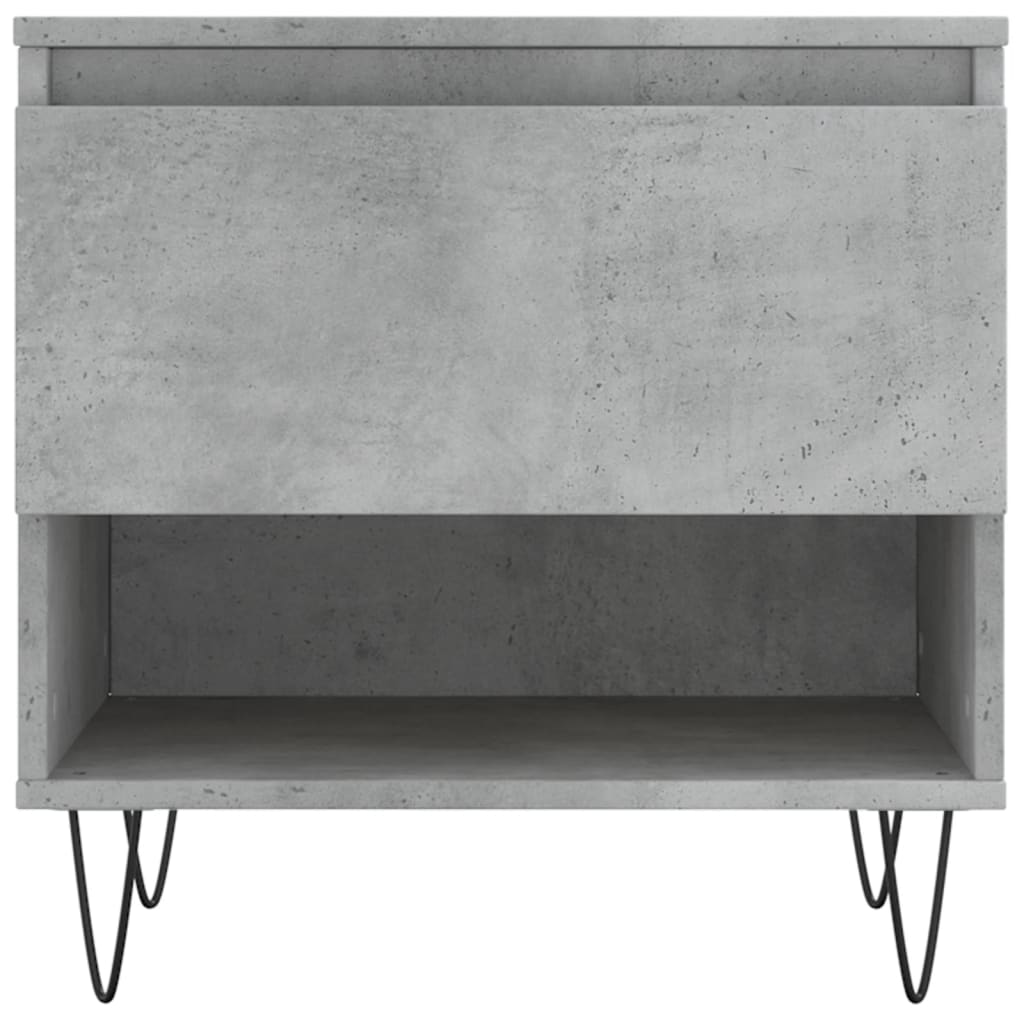 Table basse gris béton 50x46x50 cm bois d’ingénierie - Tables basses