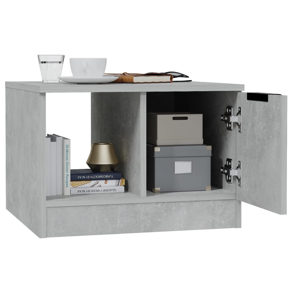 Table basse gris béton 50x50x36 cm bois d’ingénierie - Tables basses