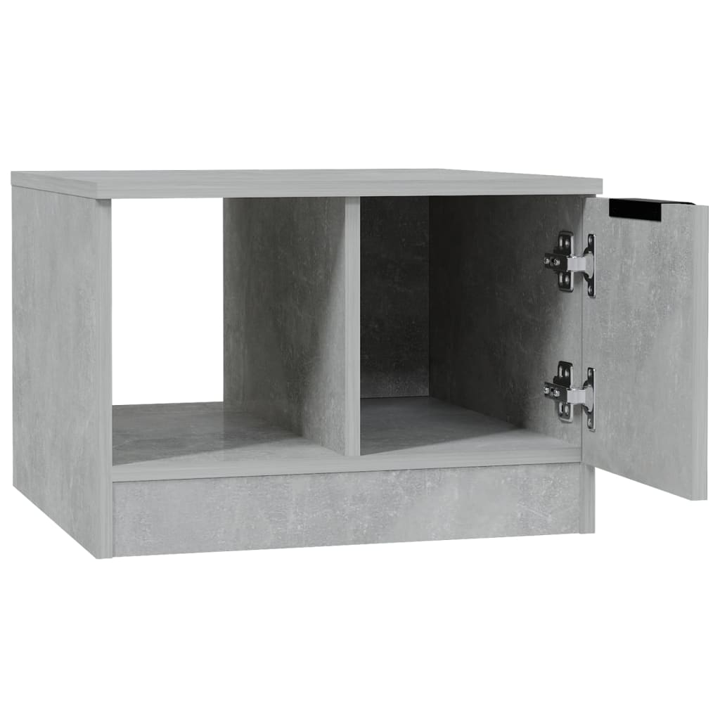 Table basse gris béton 50x50x36 cm bois d’ingénierie - Tables basses