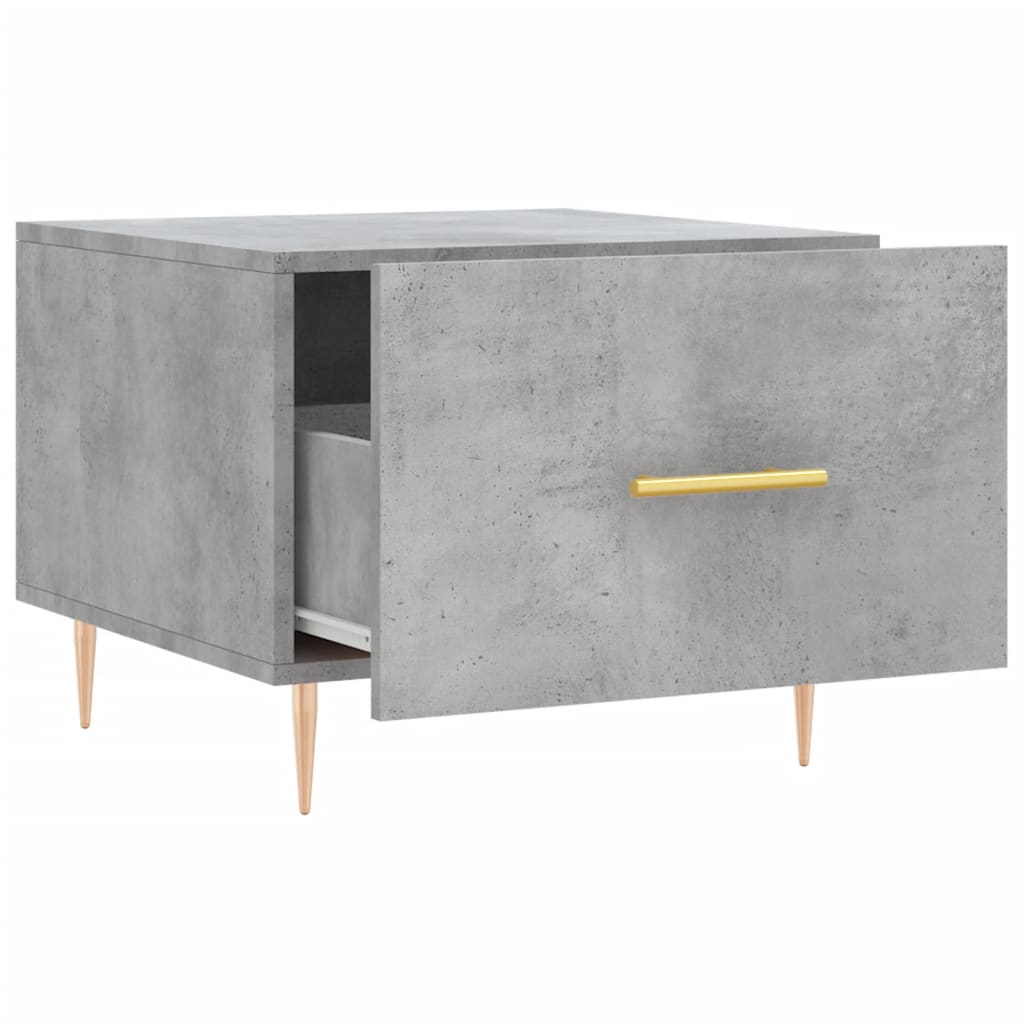 Table basse gris béton 50x50x40 cm bois d’ingénierie - Tables basses