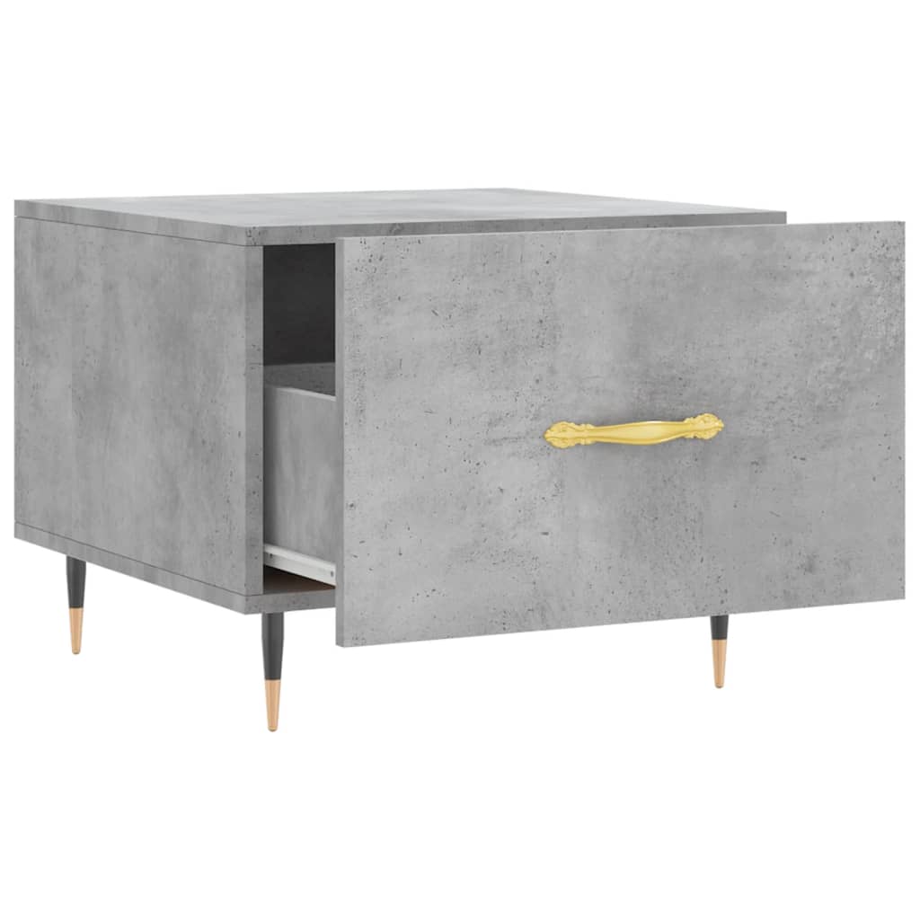 Table basse gris béton 50x50x40 cm bois d’ingénierie - Tables basses