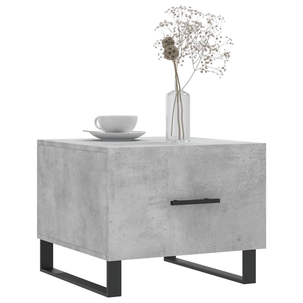 Table basse gris béton 50x50x40 cm bois d’ingénierie - Tables basses