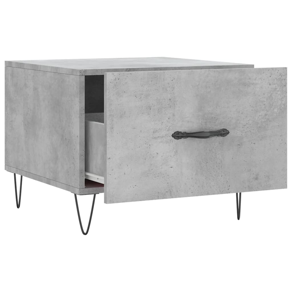 Table basse gris béton 50x50x40 cm bois d’ingénierie - Tables basses