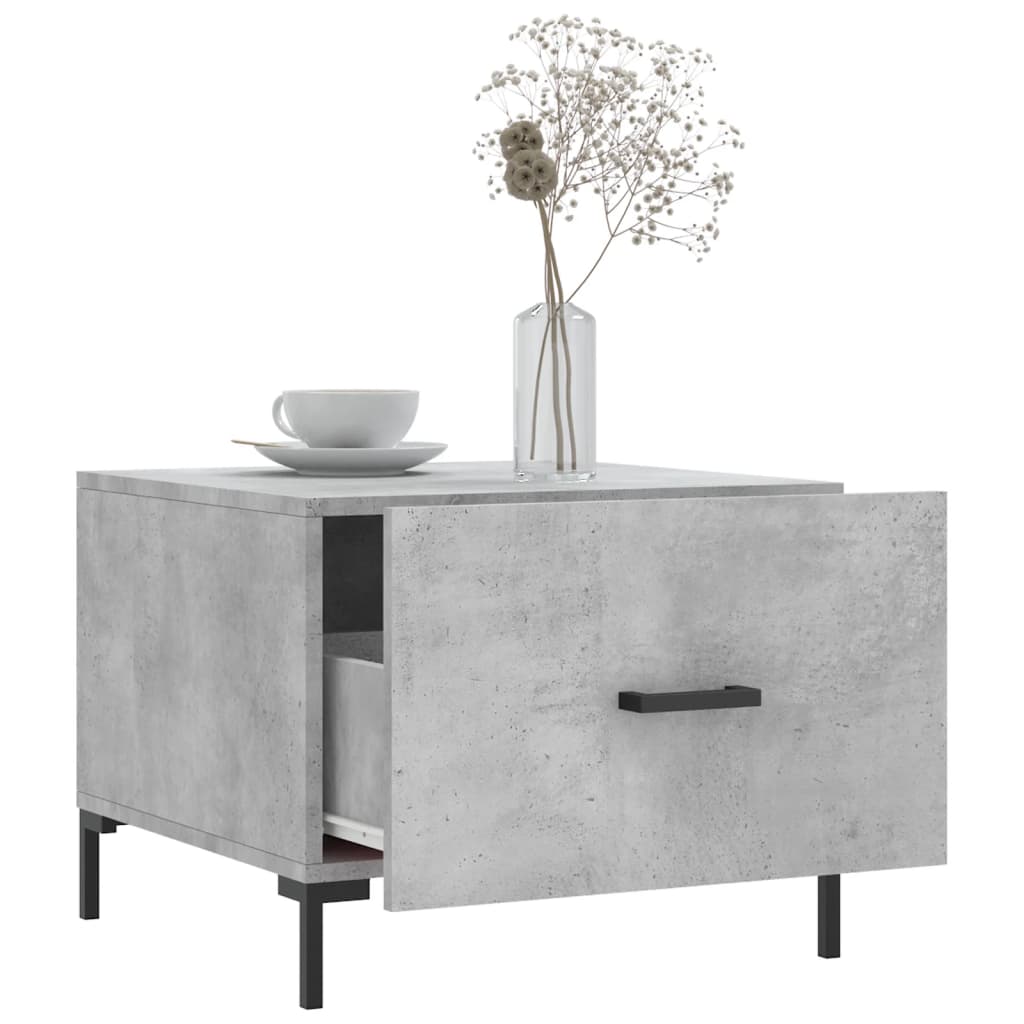 Table basse gris béton 50x50x40 cm bois d’ingénierie - Tables basses
