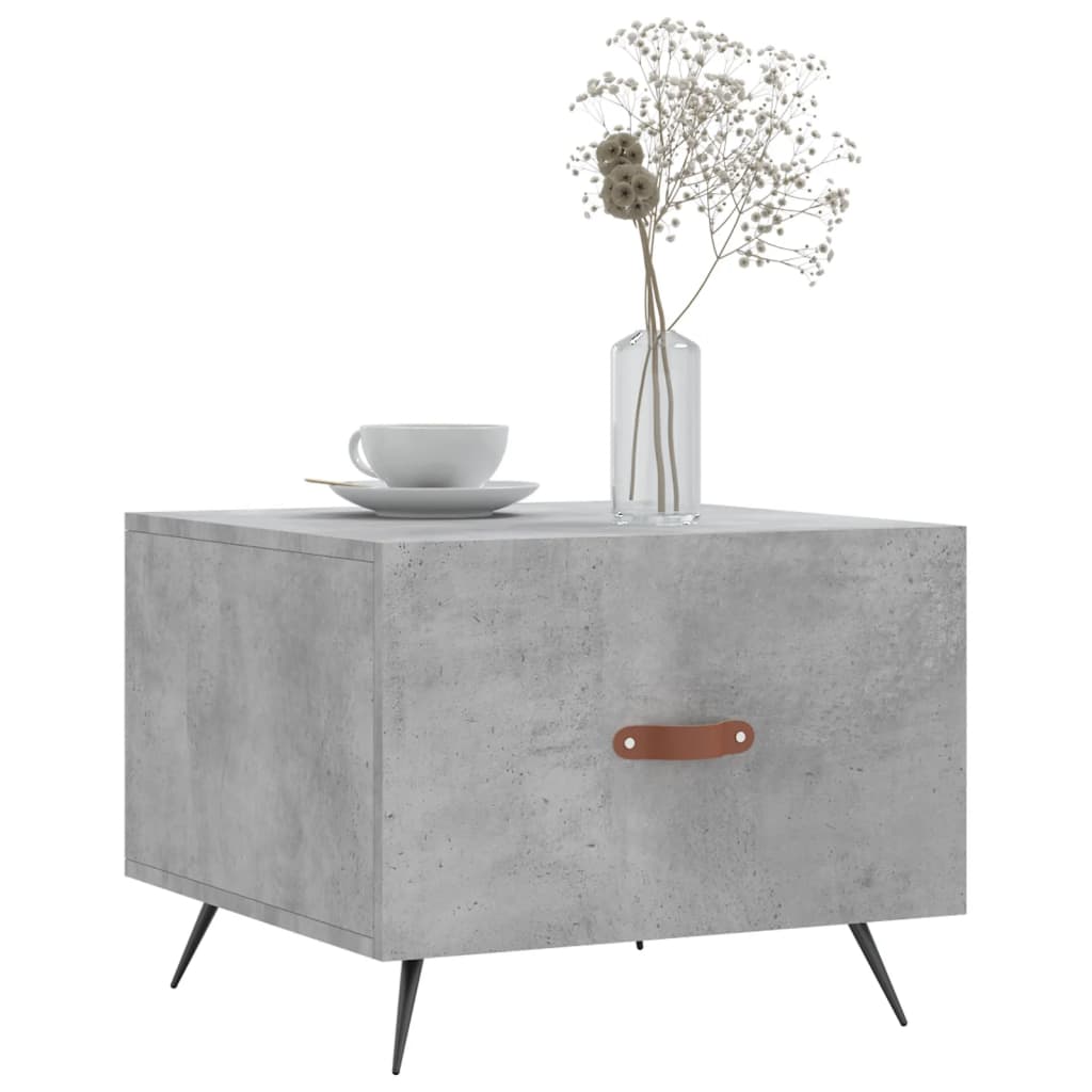Table basse gris béton 50x50x40 cm bois d’ingénierie - Tables basses