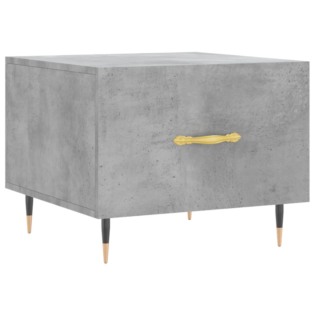Table basse gris béton 50x50x40 cm bois d’ingénierie - Tables basses