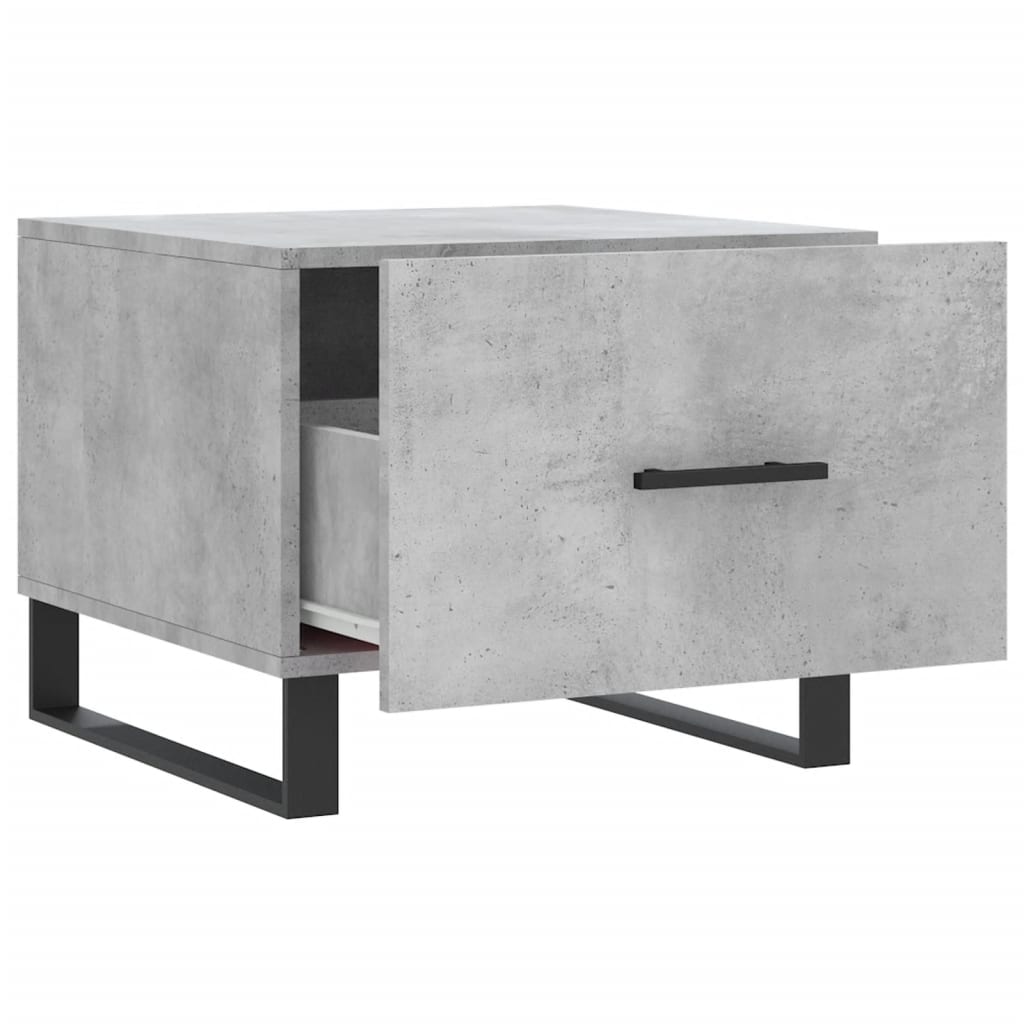 Table basse gris béton 50x50x40 cm bois d’ingénierie - Tables basses