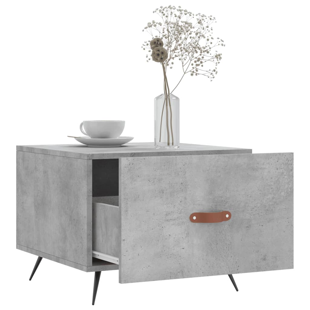 Table basse gris béton 50x50x40 cm bois d’ingénierie - Tables basses
