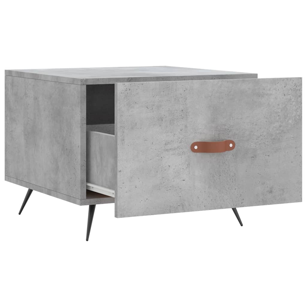 Table basse gris béton 50x50x40 cm bois d’ingénierie - Tables basses