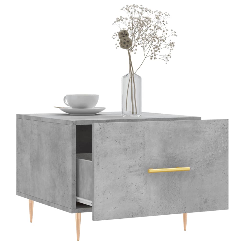 Table basse gris béton 50x50x40 cm bois d’ingénierie - Tables basses