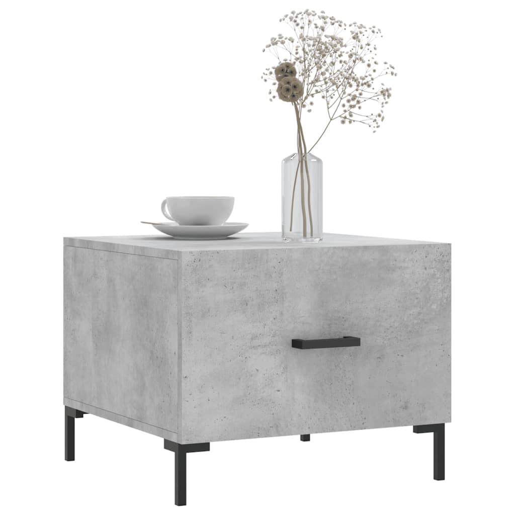 Table basse gris béton 50x50x40 cm bois d’ingénierie - Tables basses