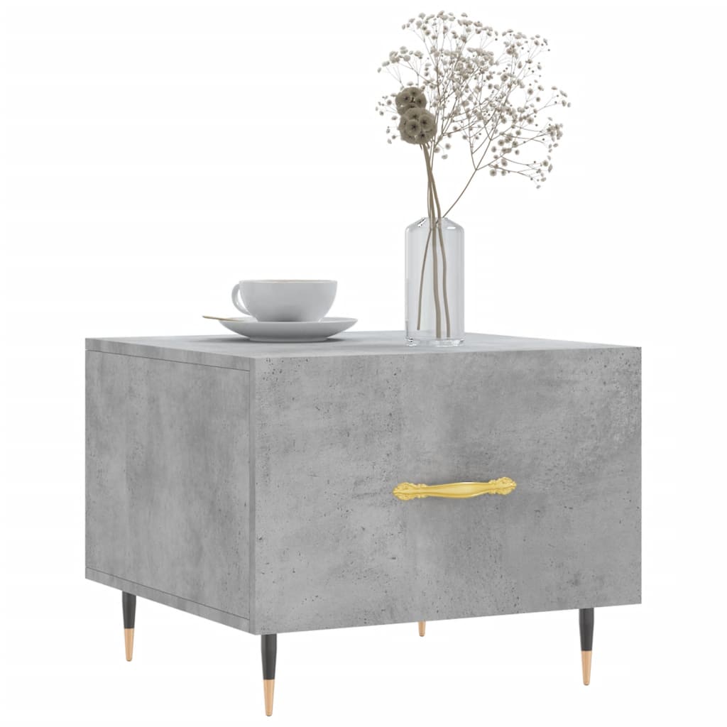 Table basse gris béton 50x50x40 cm bois d’ingénierie - Tables basses