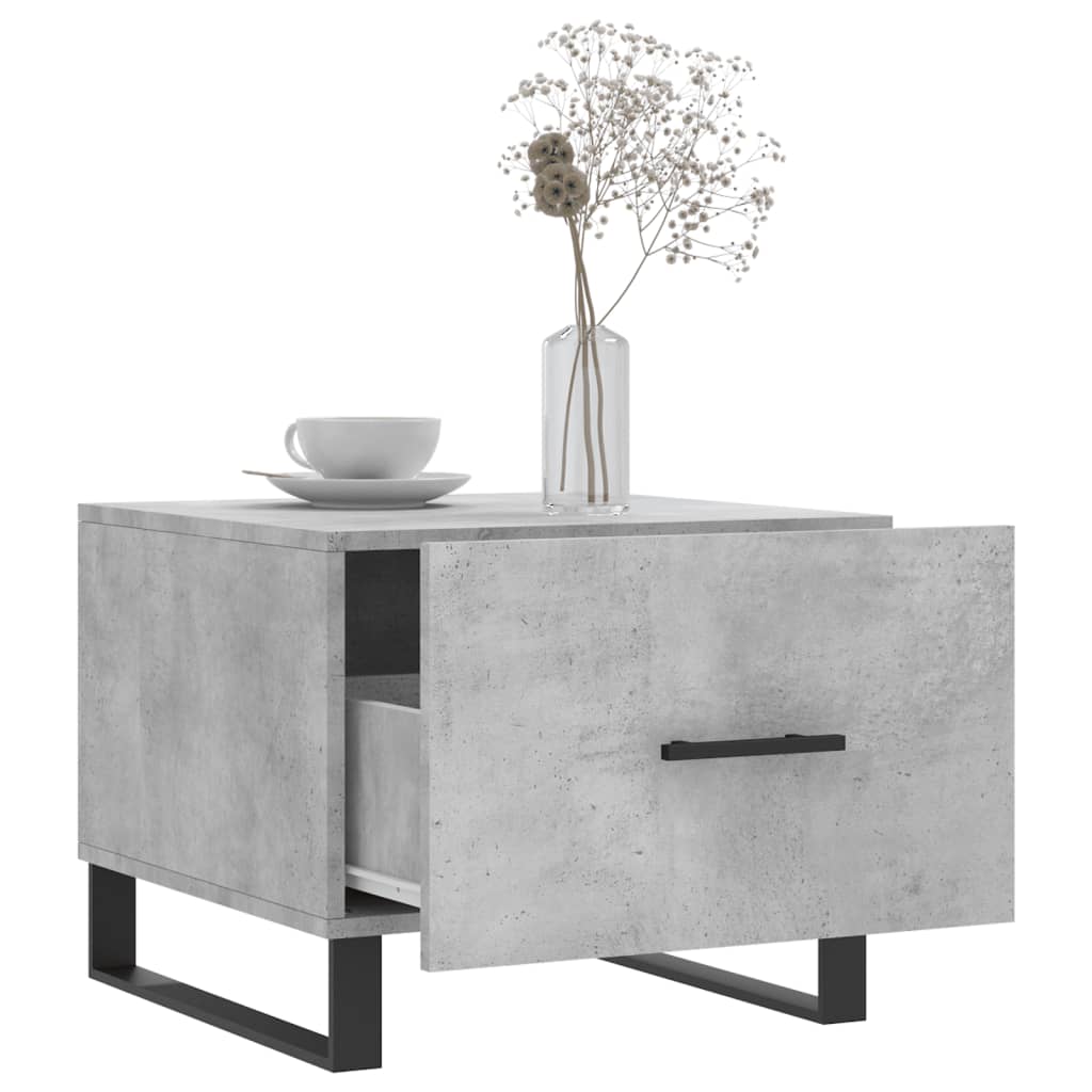Table basse gris béton 50x50x40 cm bois d’ingénierie - Tables basses