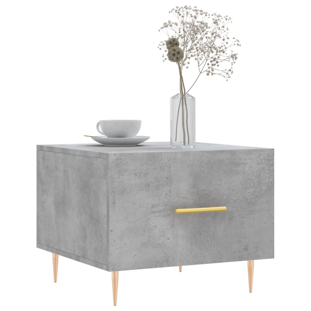 Table basse gris béton 50x50x40 cm bois d’ingénierie - Tables basses