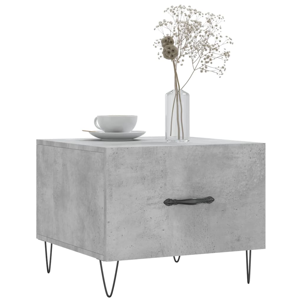 Table basse gris béton 50x50x40 cm bois d’ingénierie - Tables basses