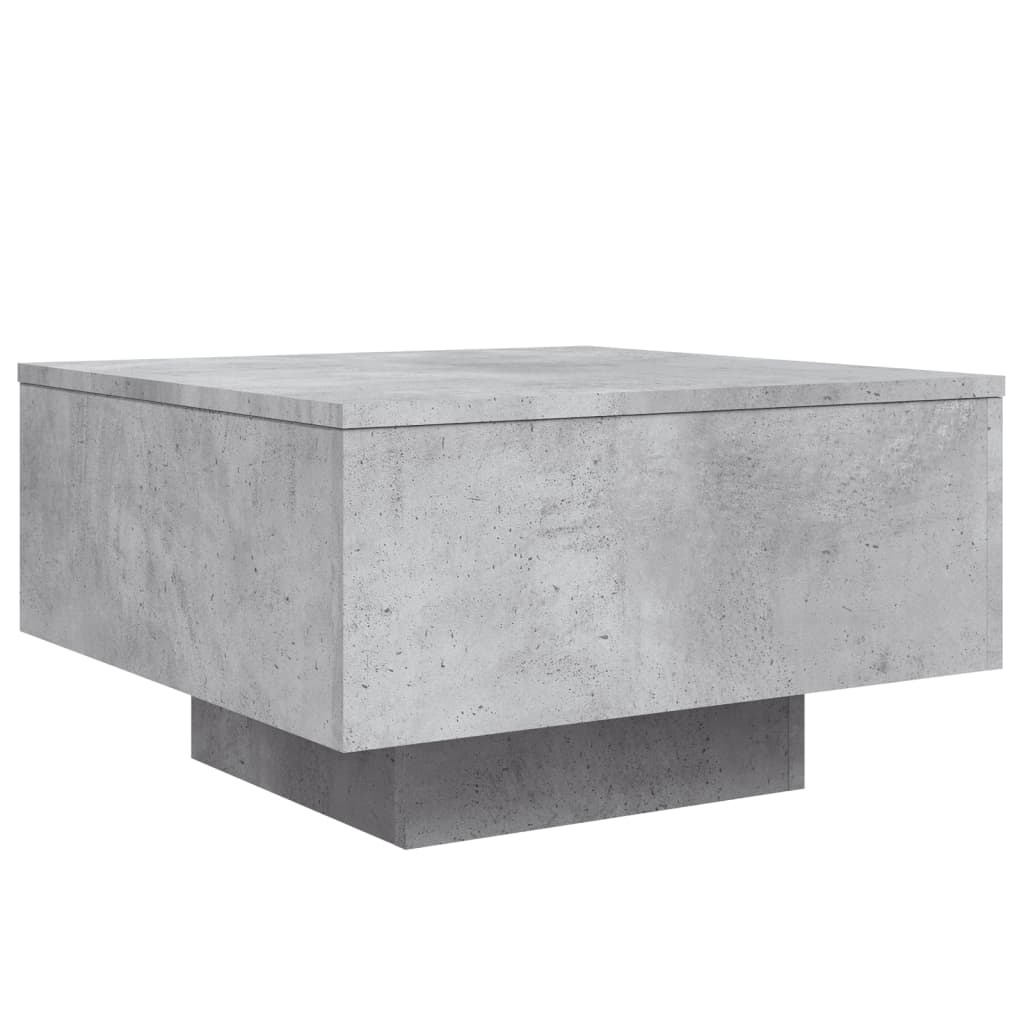 Table basse gris béton 55x55x31 cm bois d’ingénierie - Tables basses