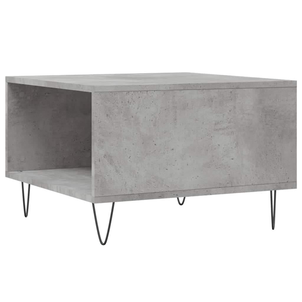 Table basse gris béton 55x55x36,5 cm bois d’ingénierie - Tables basses