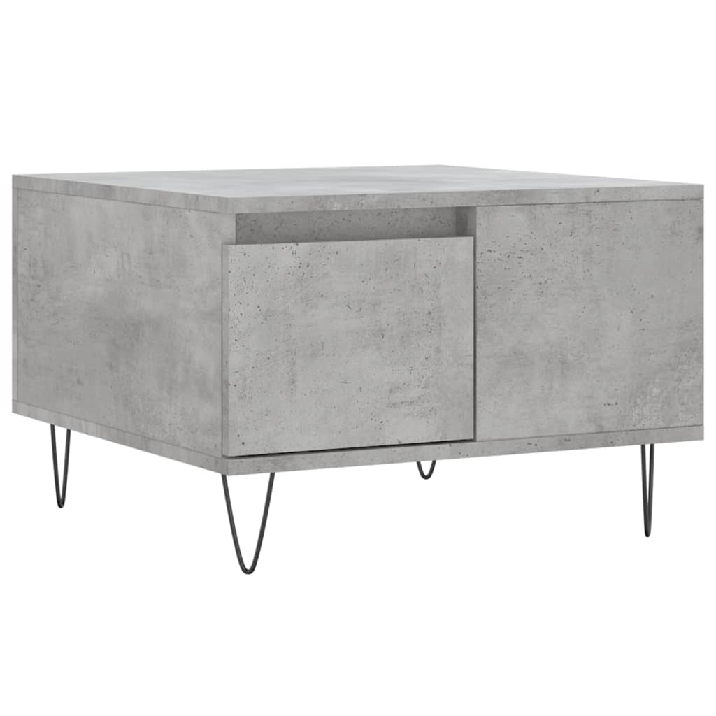 Table basse gris béton 55x55x36,5 cm bois d’ingénierie - Tables basses
