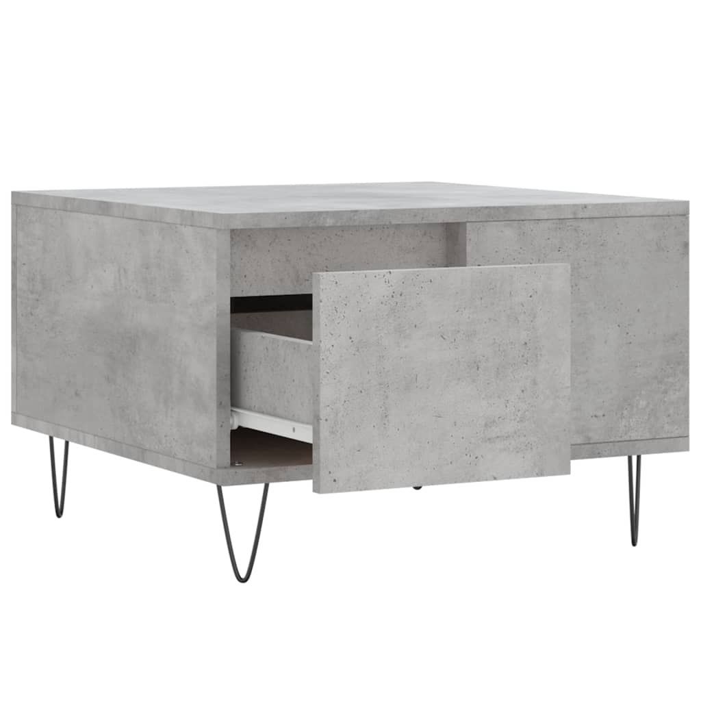 Table basse gris béton 55x55x36,5 cm bois d’ingénierie - Tables basses