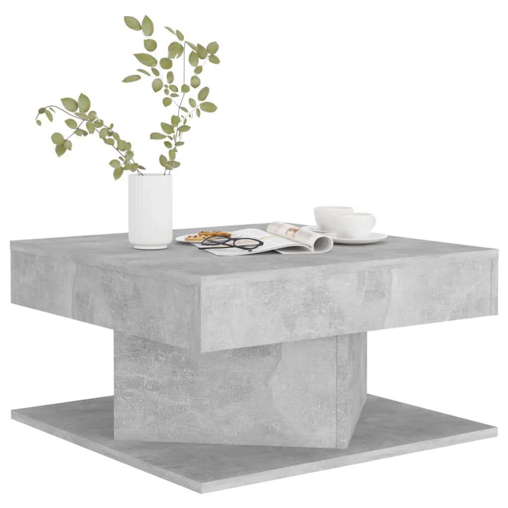 Table basse Gris béton 57x57x30 cm Bois d’ingénierie - Tables basses
