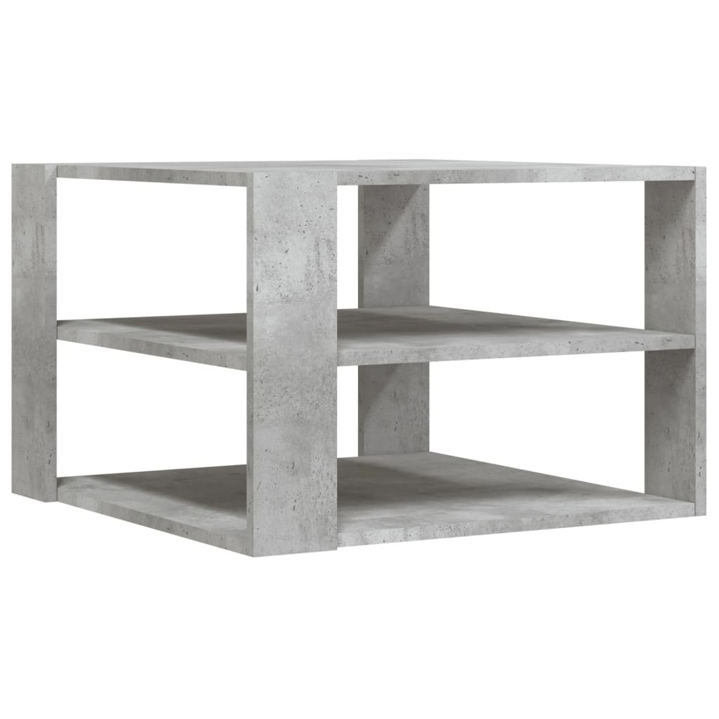 Table basse gris béton 59,5x59,5x40 cm bois d’ingénierie - Tables basses
