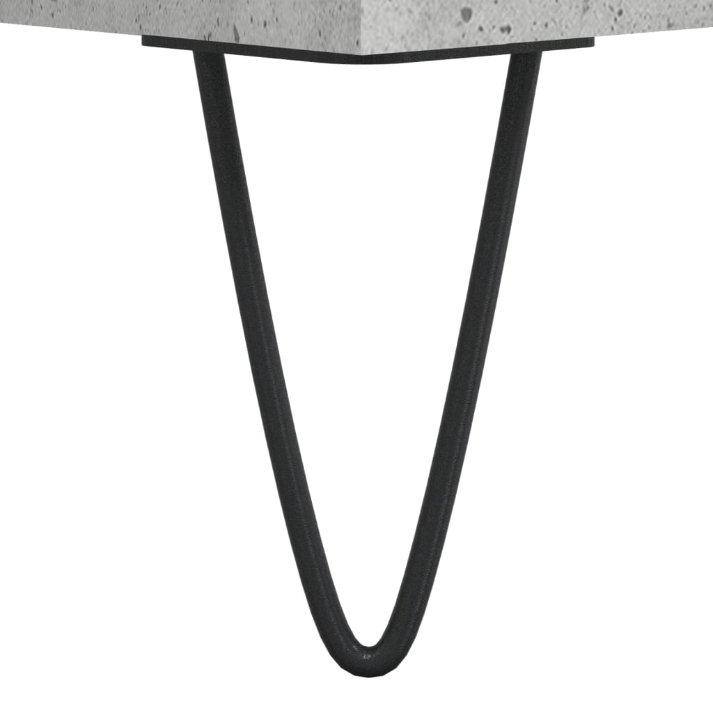 Table basse Gris béton 60x44,5x45 cm Bois d’ingénierie - Tables basses