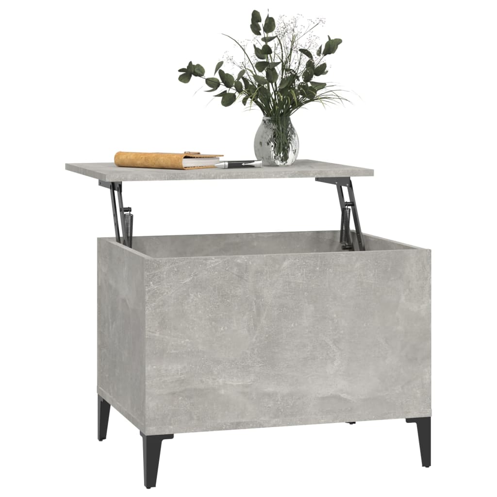 Table basse Gris béton 60x44,5x45 cm Bois d’ingénierie - Tables basses